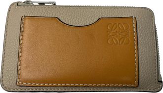 Loewe Beige Leather Coin Purse/Coin Case (Pre-Owned)