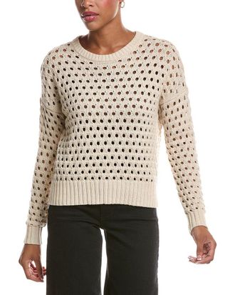 Autumn Cashmere Mesh Crewneck Sweater