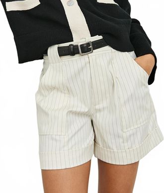 Rails Maryam Striped Shorts In Birch Pinstripe