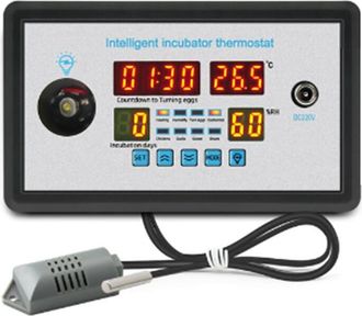 OEM Incubadora Zfx-w9002 Con Termostato Digital Inteligente, Control De Temperatura Y Humedad, Rotador Autom&aacute;tico De Huevos De 360&deg; Y 12 V
