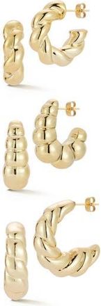 Glaze Jewelry Gold Plated Hoop Earrings Set at Nordstrom Rack