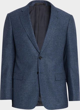 Giorgio Armani Men & apos;s Soft Line Chevron Single-Breasted Sport Coat