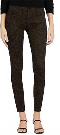 Joe's Womens Charlie Leather Coated Jeans In Dark Leopard