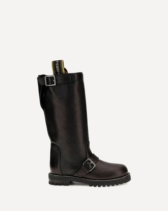 Fendi Stivali Biker in vitello lucido Woman 37.5