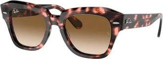 Ray-Ban Authentieke State Street Bril Premium Kwaliteit - unisex - Zonnebrillen - Bruin - 49 MM - Accessoires