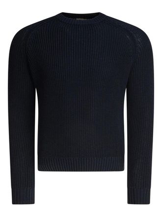 Rakkì ribbed crew-neck sweater - Blue
