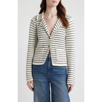 Frame Denim The Crochet Cotton Blazer in Cream Multi at Nordstrom, Size X-Small