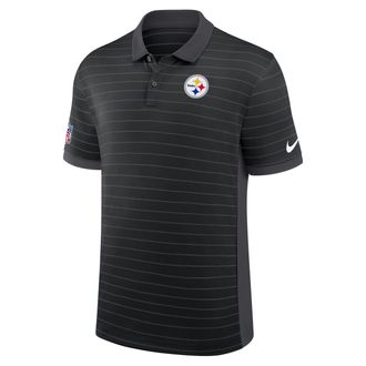 Nike Pittsburgh Steelers Sideline Victory Stripe Nike Mens Dri-FIT NFL Polo in Black | 03BG166N7L-RPE