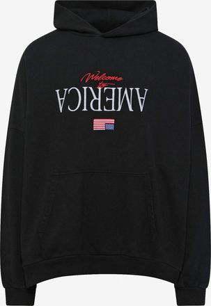 Willy Chavarria Mens Cotton Sweatshirt Black Sweatshirts Sweater