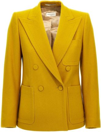 Dries Van Noten Dames, Jassen, Geel, Maat: L Wol