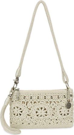 The Sak Vita Hand Crochet Crossbody Wristlet in Natural Medallion at Nordstrom