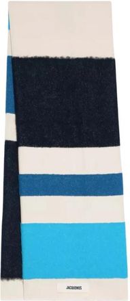 Jacquemus Gestreepte Wollen Sjaal - Dames - Wintersjaals - Blauw - ONE Size - Wol - Accessoires