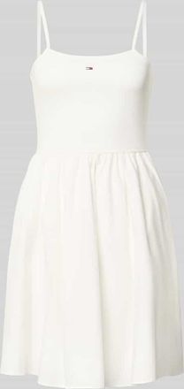 Tommy Jeans Tailliertes Freizeitkleid aus reiner Baumwolle in Weiss, Gr&ouml;&szlig;e XXS