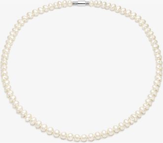 Yoj Palermo Pearl Necklace in Silver at Nordstrom