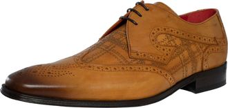 Jeffery West Schotse Leren Derby-Schoenen, Bruin