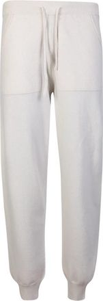 Original Vintage Witte wol-kasjmier joggingbroek - Heren - Sweatpants - Wit - S - Wol - Broeken