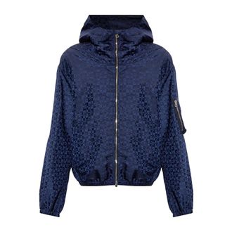 Kenzo Hooded Jacket - Heren - Jassen - Blauw - Maat: XL Satijn