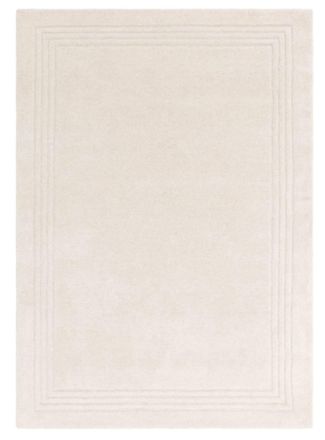 Novatrend Alfombra moderna de pura lana sal&oacute;n Blanco 160x230 cm
