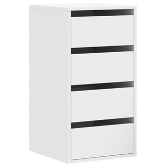 Berkfield Home Corner Chest of Drawers White 40x41x76 cm Engineered Wood | Size: 40 x 41 x 76 cm