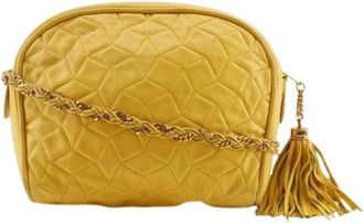 Bally Pre-owned Cross Body Bags, female, Yellow, Size: ONE SIZE Pre-owned Leather Shoulder Bag