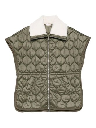 Liu Jo quilted waistcoat - women - Polyamide - 42 - Green