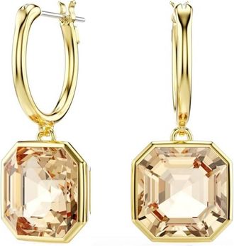 Swarovski Millenia Square Cut Gold-Tone Plated Earrings