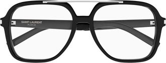 Saint Laurent Square Full-Rim Eyeglasses - Black