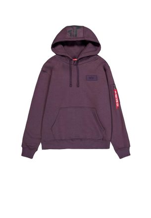 Alpha Industries Alpha Industries Mens Backprint Rainbow Reflective Print Hoodie - Violet - Size Medium