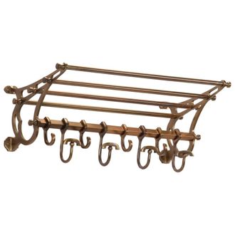 vidaXL Soporte De Equipaje Con Perchas De Pared Aluminio Vidaxl