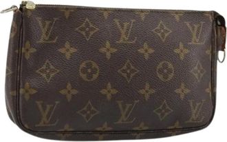 Louis Vuitton Pre-owned Clutches, female, Brown, Size: ONE SIZE Pre-owned Vintage Monogram Pouch