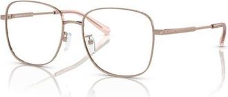 Michael Kors 56mm Square optical glasses in Pink at Nordstrom