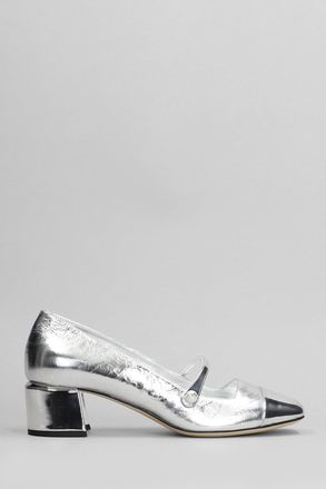 Jimmy Choo London Elisa 45 Pumps In Silver Leather