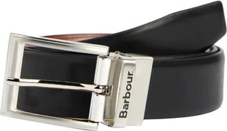 Barbour Fife Reversible Leren Riem - Heren - Riemen - Zwart - M - Leer - Accessoires