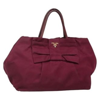 Prada Pre-owned Nylon handbags - Dames - Vintage Shopper - Rood - ONE Size - Nylon - Vintage