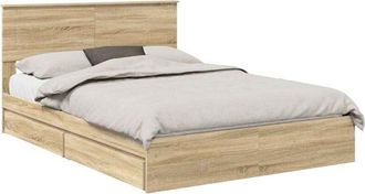 vidaXL Cama Con Almacenamiento Con Cabecera Roble Sonoma 150 X 200 Cm Vidaxl