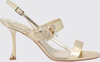 Roger Vivier Sandali slingback Efflorescence in nappa laminata con fibbia gioiello
