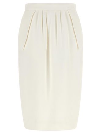 Stella McCartney White Polyester Midi Womens Skirt