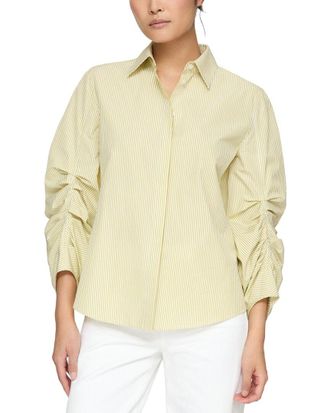 Lafayette 148 New York Ruched Sleeve Shirt