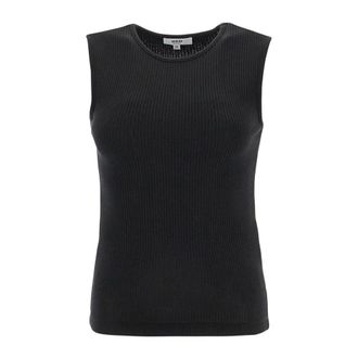 A Gold E Sleeveless Tops, female, Black, Size: XS Ribbed Sleeveless Top