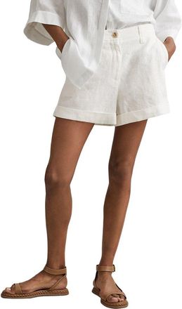 Reiss Demi Garment Dyed Linen Short