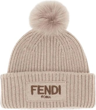 Fendi Dames, Accessoires, Grijs, Maat: M Wol