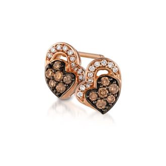 Le Vian Ladies Chocolate Diamonds Fashion Earrings in 14k Strawberry Gold