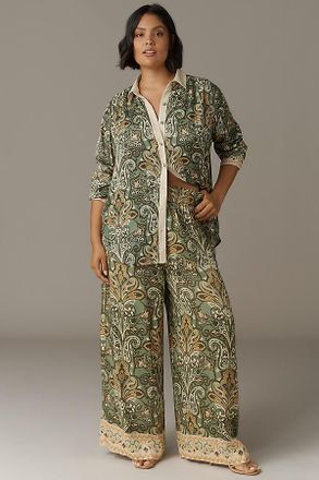 Conditions Apply Imara Satin Wide-Leg Pants