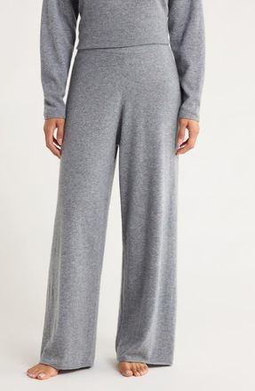 Nordstrom Cashmere Lounge Pants in Grey Night Heather at Nordstrom, Size X-Small