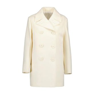 Prada Dames, Mantels, Beige, Maat: XS Wol