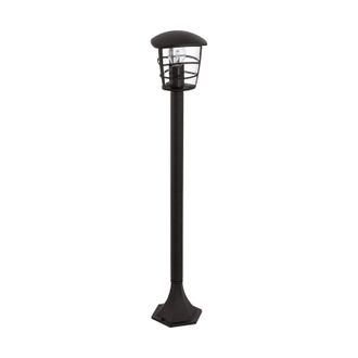 Loops IP44 Outdoor Bollard Light Black Lantern 1 x 60W E27 Bulb Lamp Post