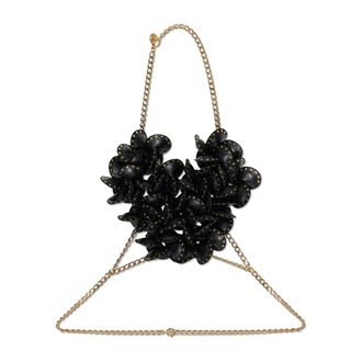 Comme Des Garçons Tops, Dames, Zwart, S, Leer, Top met open rug