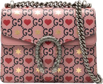 Gucci Pre-owned Womens Small Leather Valentines Day Dionysus Crossbody - Pink - One Size