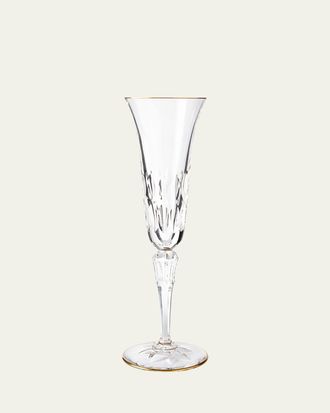 Saint-Louis Stella Champagne Flute with Gold Rim