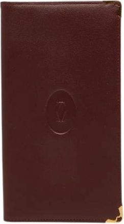 Cartier Pre-owned Must Line Leder Lange Bifold Portemonnee - Dames - Vintage Accessoires - Rood - ONE Size - Leer - Vintage
